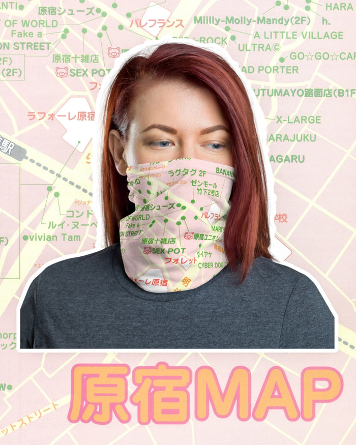 Harajuku Map Neck Gaiter