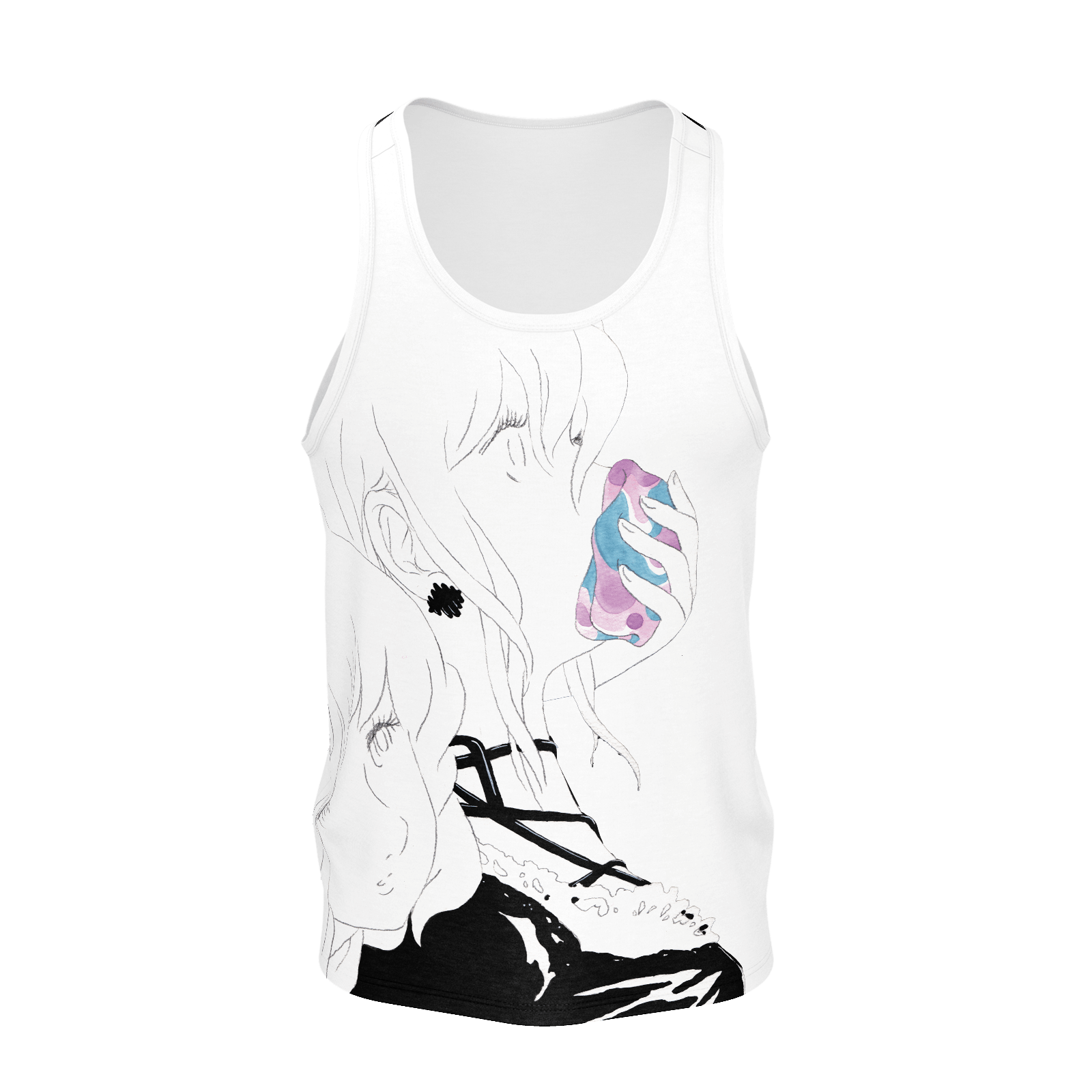 Paranoia Girls - 2 sided tank top - Betrayal - White - Poly 2019