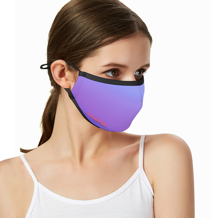 Breathable sunscreen mask KZ12, Dust Masks with Filter -purple gradation