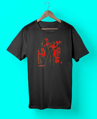 YANKII STYLE "Pinky Violence" Unisex T-shirt by Haruki Ara (Red on Black)