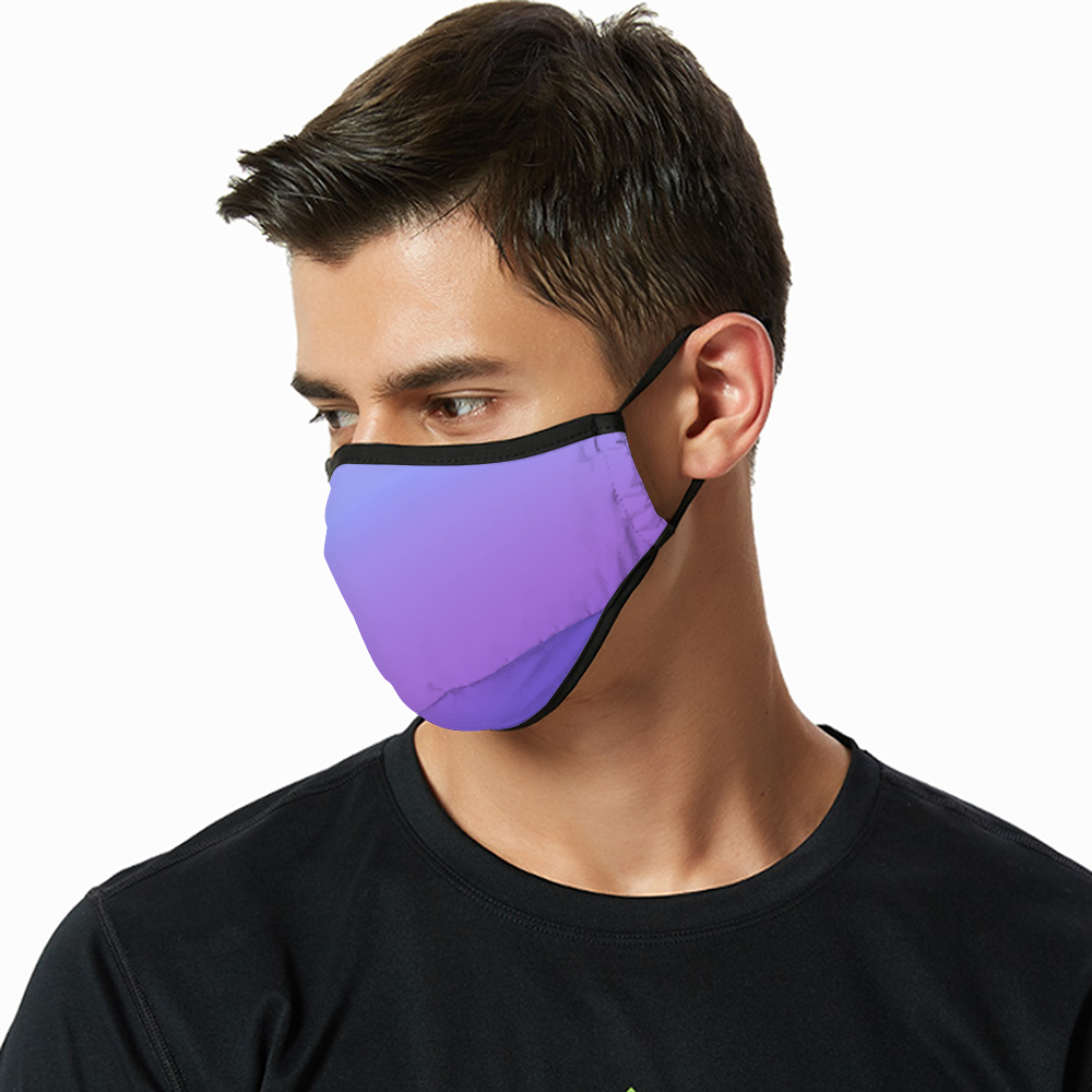 Breathable sunscreen mask KZ12, Dust Masks with Filter -purple gradation