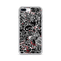 GLOOMY BEAR Official "Black and White Khaos" iPhone Cases by Mori Chack