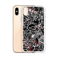 GLOOMY BEAR Official "Black and White Khaos" iPhone Cases by Mori Chack