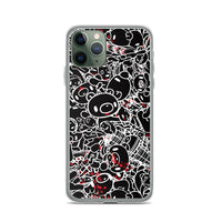 GLOOMY BEAR Official "Black and White Khaos" iPhone Cases by Mori Chack