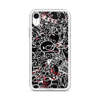GLOOMY BEAR Official "Black and White Khaos" iPhone Cases by Mori Chack