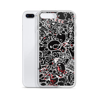 GLOOMY BEAR Official "Black and White Khaos" iPhone Cases by Mori Chack