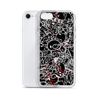 GLOOMY BEAR Official "Black and White Khaos" iPhone Cases by Mori Chack