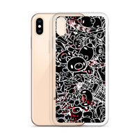 GLOOMY BEAR Official "Black and White Khaos" iPhone Cases by Mori Chack