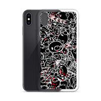 GLOOMY BEAR Official "Black and White Khaos" iPhone Cases by Mori Chack