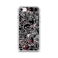 GLOOMY BEAR Official "Black and White Khaos" iPhone Cases by Mori Chack